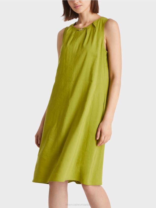 rochie amestec de in Marc Cain verde oliv intens îmbrăcăminte 4826HH93