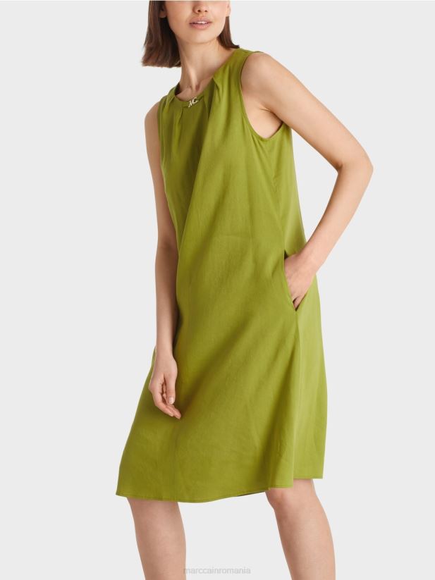 rochie amestec de in Marc Cain verde oliv intens îmbrăcăminte 4826HH93