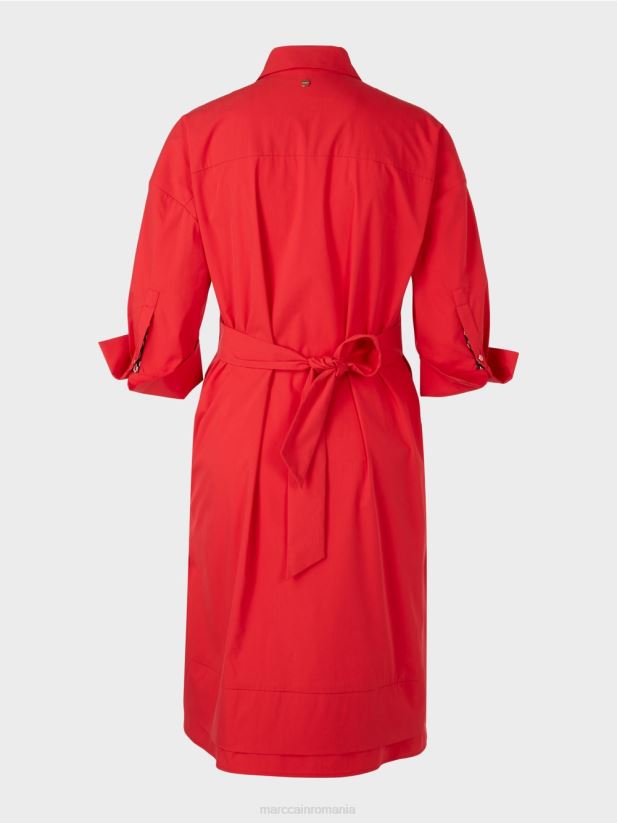 rochie cămașă casual Marc Cain rosu intens îmbrăcăminte 4826HH60
