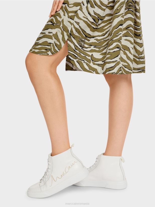 rochie cămașă „rethink together”. Marc Cain cremă pudră îmbrăcăminte 4826HH115