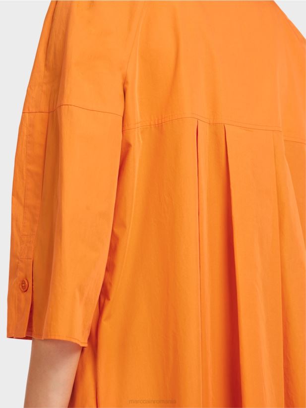 rochie cămașă „rethink together”. Marc Cain portocaliu deschis îmbrăcăminte 4826HH117