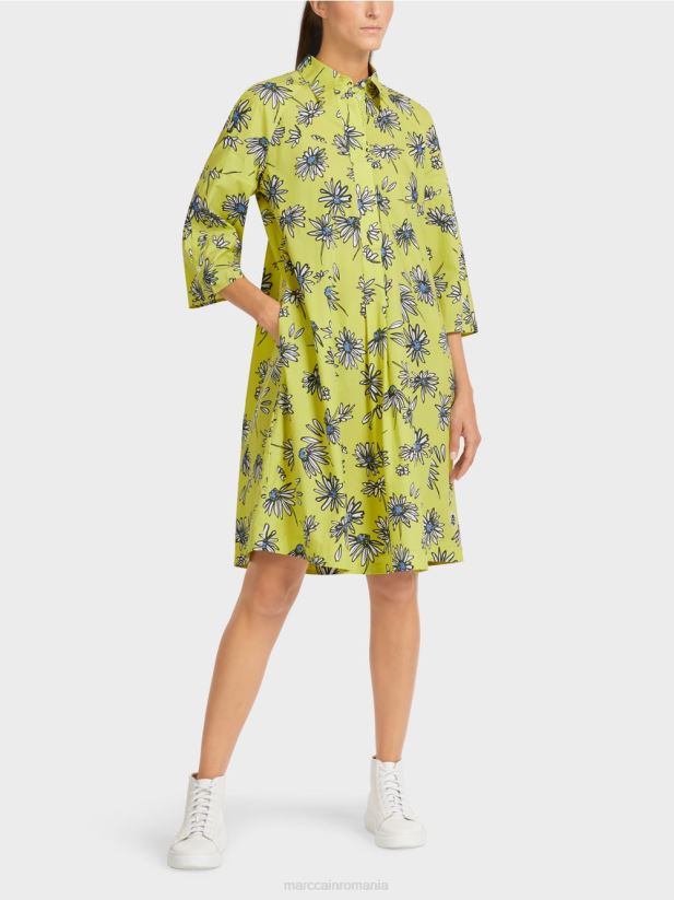 rochie cămașă „rethink together”. Marc Cain sulf verde îmbrăcăminte 4826HH121