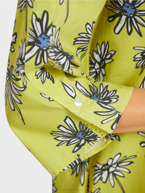 rochie cămașă „rethink together”. Marc Cain sulf verde îmbrăcăminte 4826HH121