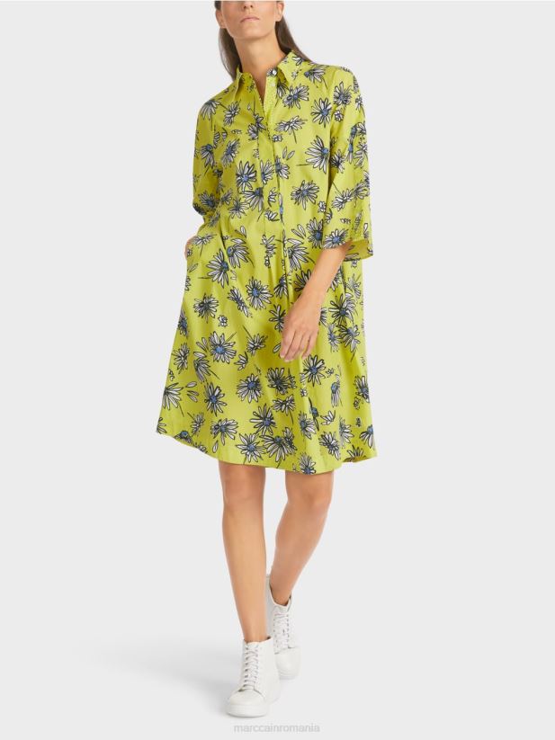 rochie cămașă „rethink together”. Marc Cain sulf verde îmbrăcăminte 4826HH121