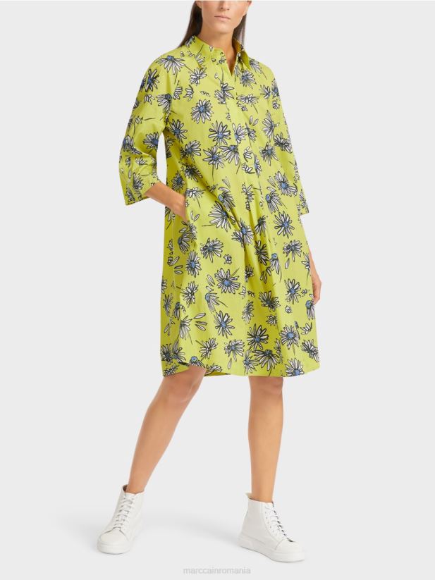 rochie cămașă „rethink together”. Marc Cain sulf verde îmbrăcăminte 4826HH121