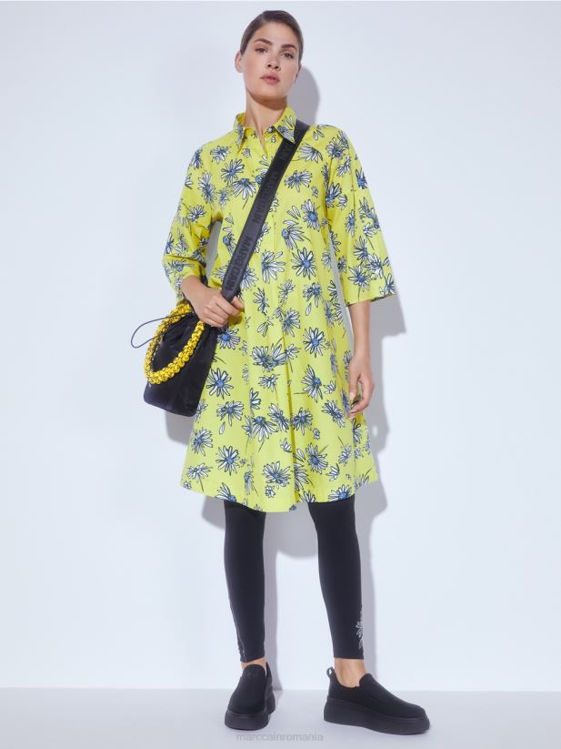 rochie cămașă „rethink together”. Marc Cain sulf verde îmbrăcăminte 4826HH121