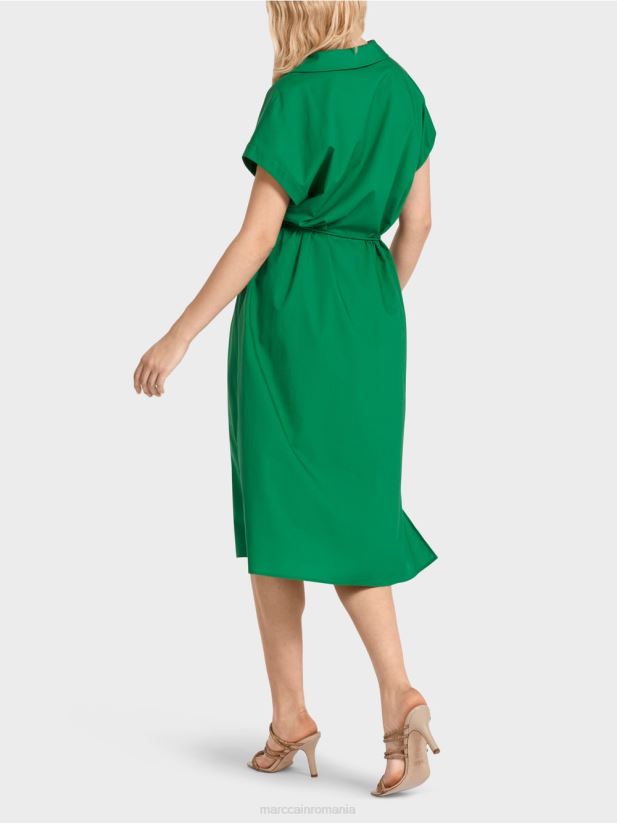 rochie cămașă „rethink together”. Marc Cain verde muşchi închis îmbrăcăminte 4826HH68