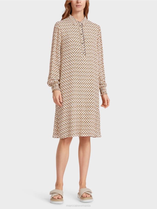 rochie camasa din vascoza Marc Cain cremă îmbrăcăminte 4826HH63