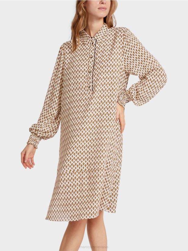 rochie camasa din vascoza Marc Cain cremă îmbrăcăminte 4826HH63