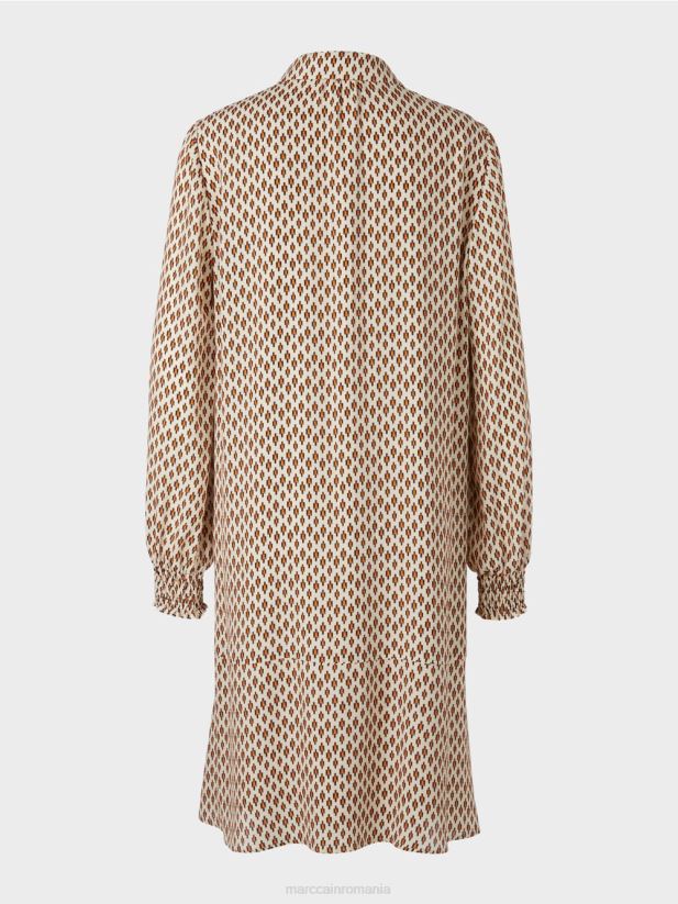 rochie camasa din vascoza Marc Cain cremă îmbrăcăminte 4826HH63