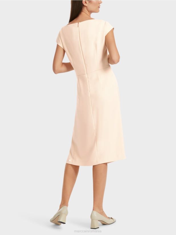 rochie cu aspect wrap Marc Cain crema inchisa îmbrăcăminte 4826HH25