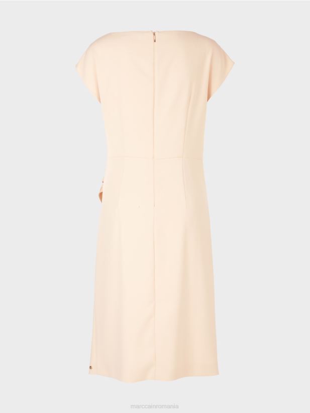 rochie cu aspect wrap Marc Cain crema inchisa îmbrăcăminte 4826HH25