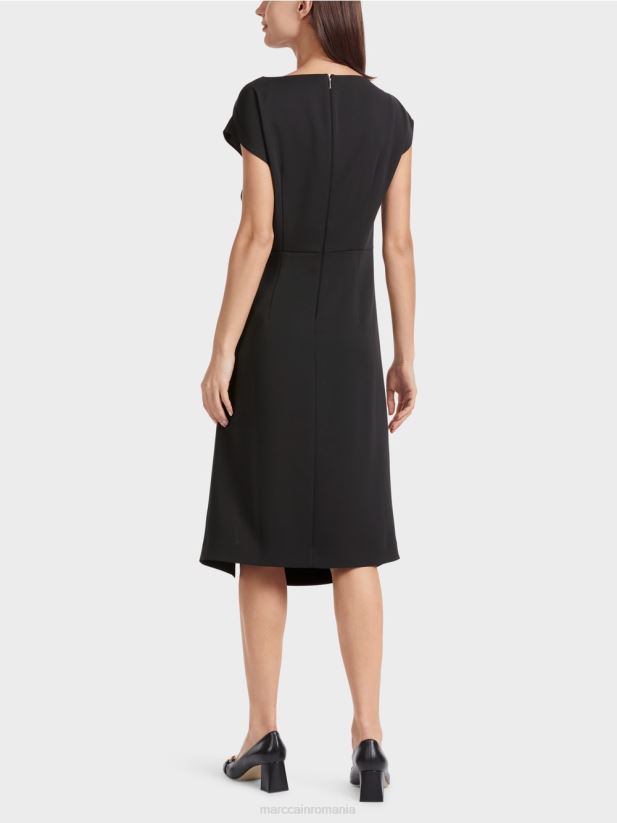 rochie cu aspect wrap Marc Cain negru îmbrăcăminte 4826HH46