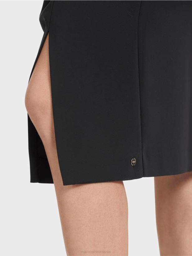 rochie cu aspect wrap Marc Cain negru îmbrăcăminte 4826HH46