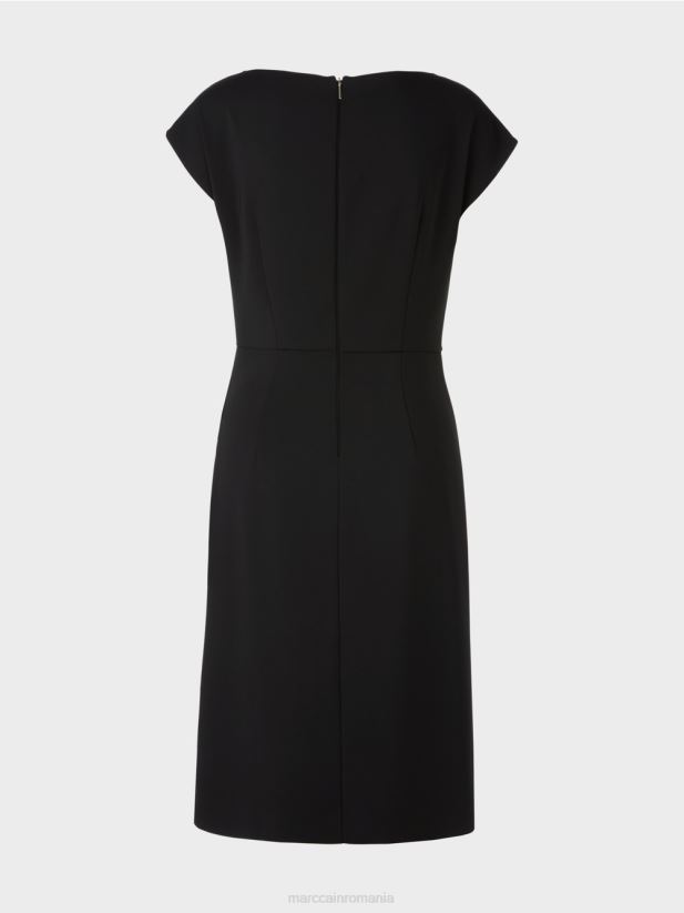 rochie cu aspect wrap Marc Cain negru îmbrăcăminte 4826HH46