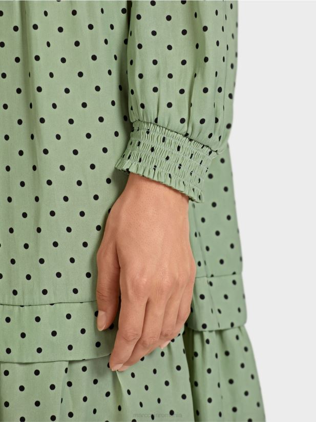 rochie cu buline Marc Cain menta pudra îmbrăcăminte 4826HH135