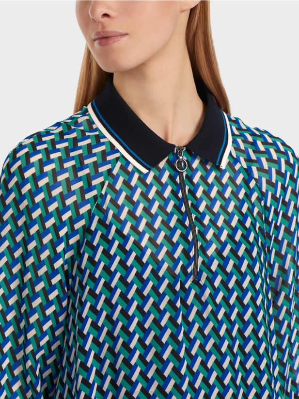 rochie cu design geometric peste tot Marc Cain smalț îmbrăcăminte 4826HH2