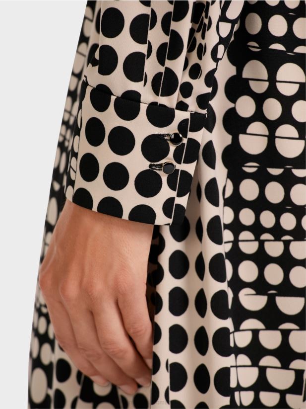 rochie cu design op-art Marc Cain negru îmbrăcăminte 4826HH131