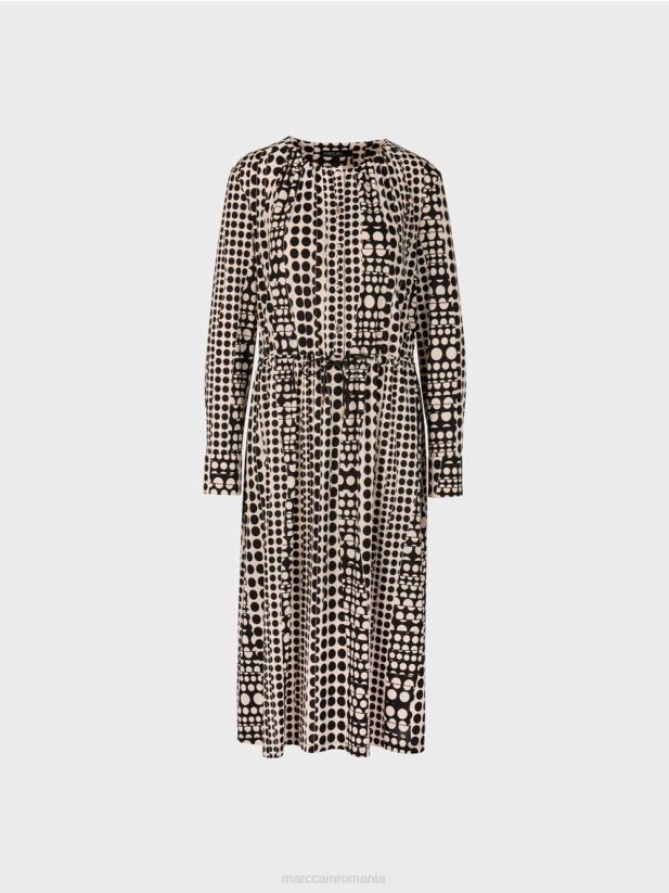rochie cu design op-art Marc Cain negru îmbrăcăminte 4826HH131