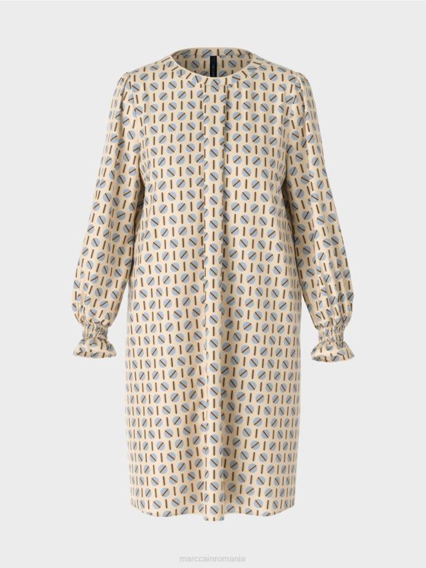 rochie cu imprimeu buline Marc Cain crema inchisa îmbrăcăminte 4826HH22