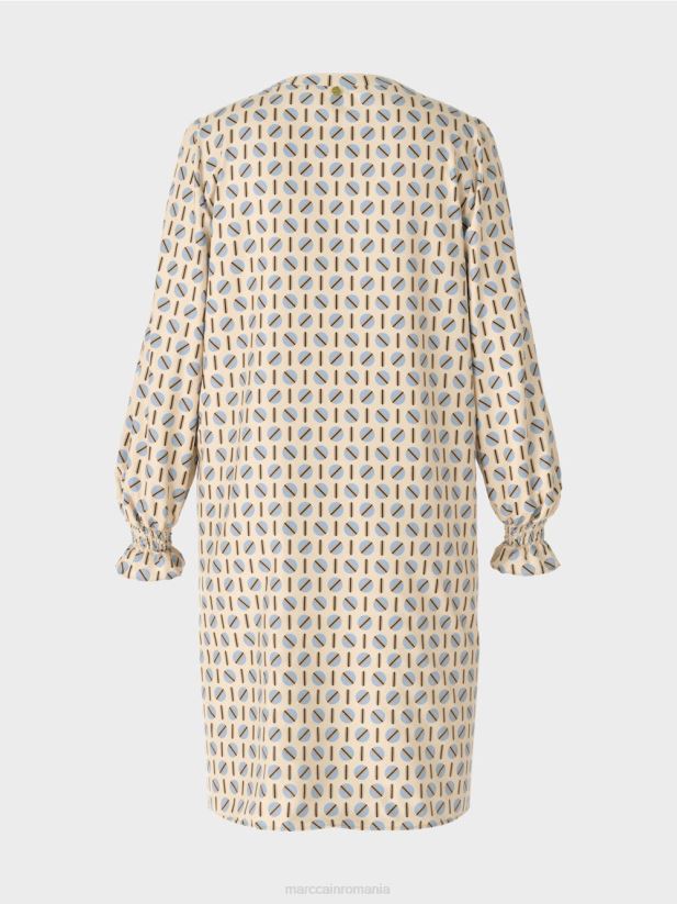 rochie cu imprimeu buline Marc Cain crema inchisa îmbrăcăminte 4826HH22