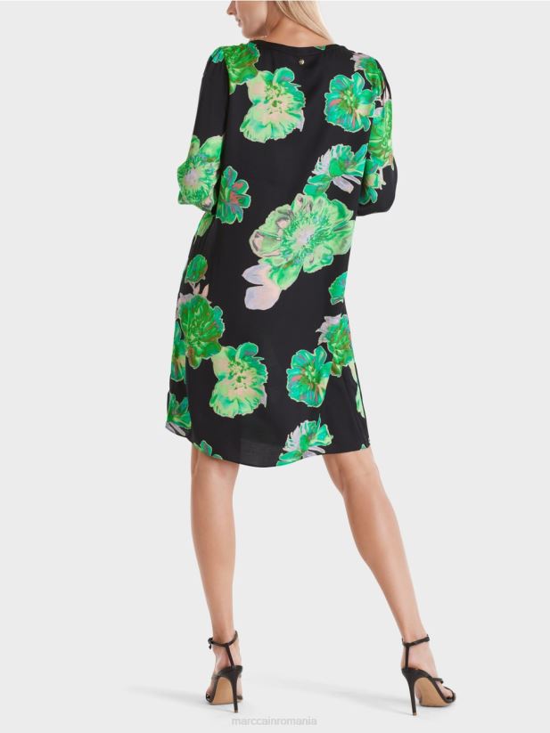 rochie cu imprimeu floral Marc Cain negru îmbrăcăminte 4826HH13