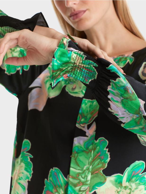 rochie cu imprimeu floral Marc Cain negru îmbrăcăminte 4826HH13