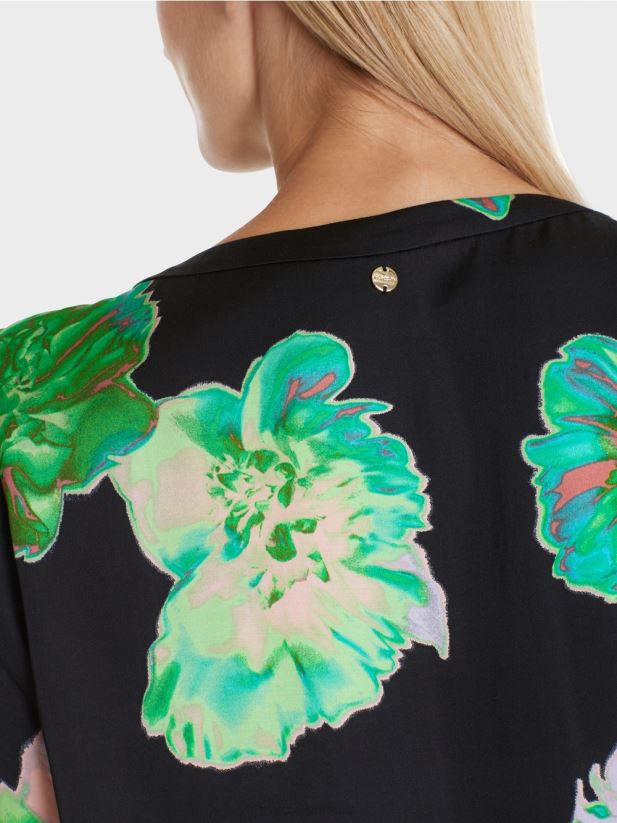 rochie cu imprimeu floral Marc Cain negru îmbrăcăminte 4826HH13