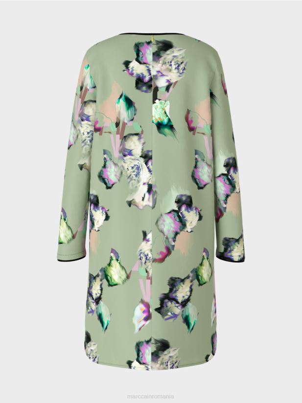 rochie cu imprimeu peste tot Marc Cain menta pudra îmbrăcăminte 4826HH133