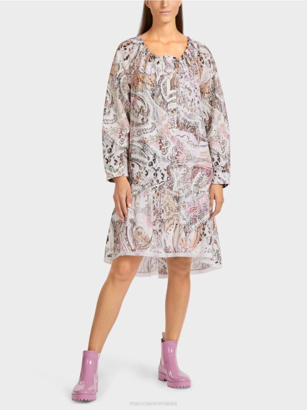 rochie cu maneci raglan Marc Cain aproape alb îmbrăcăminte 4826HH97