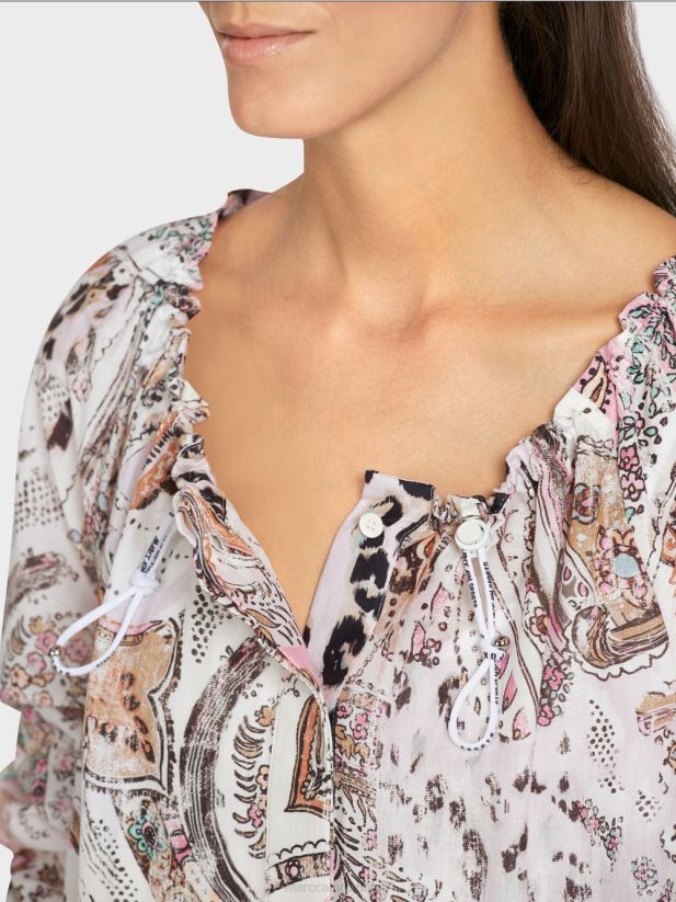 rochie cu maneci raglan Marc Cain aproape alb îmbrăcăminte 4826HH97