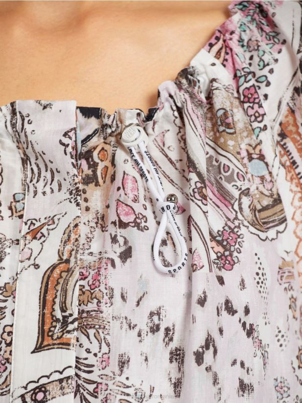 rochie cu maneci raglan Marc Cain aproape alb îmbrăcăminte 4826HH97