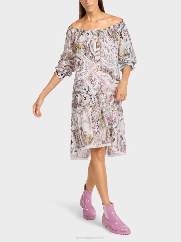 rochie cu maneci raglan Marc Cain aproape alb îmbrăcăminte 4826HH97