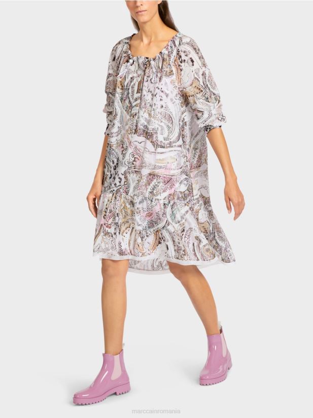 rochie cu maneci raglan Marc Cain aproape alb îmbrăcăminte 4826HH97