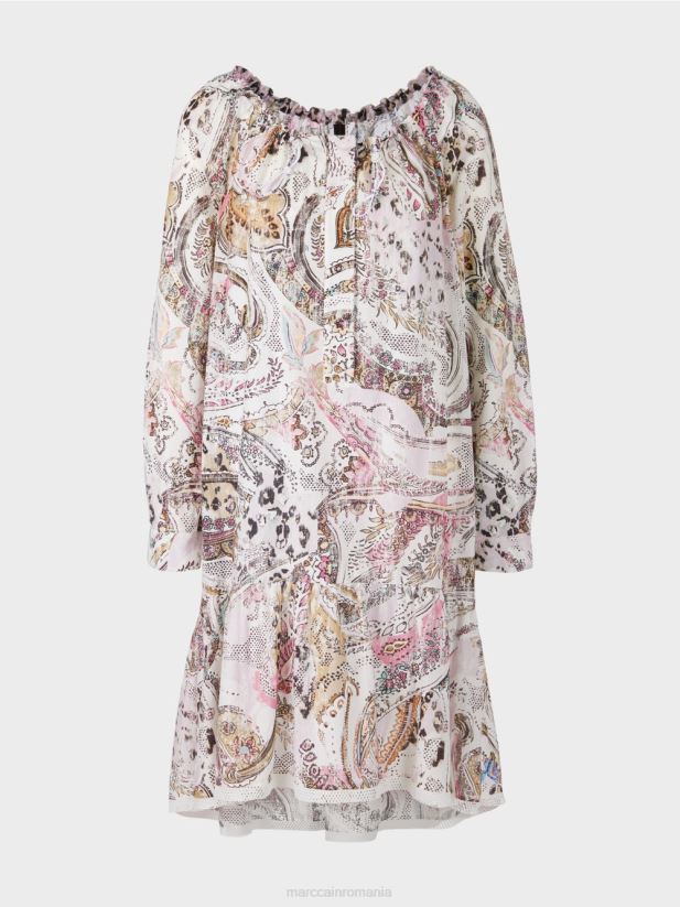 rochie cu maneci raglan Marc Cain aproape alb îmbrăcăminte 4826HH97