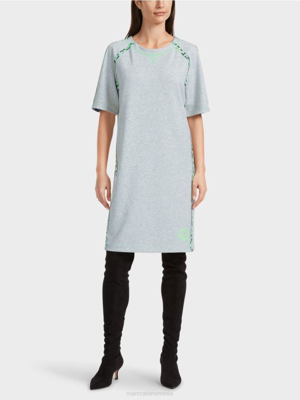 rochie cu maneci raglan Marc Cain gri argintiu îmbrăcăminte 4826HH30