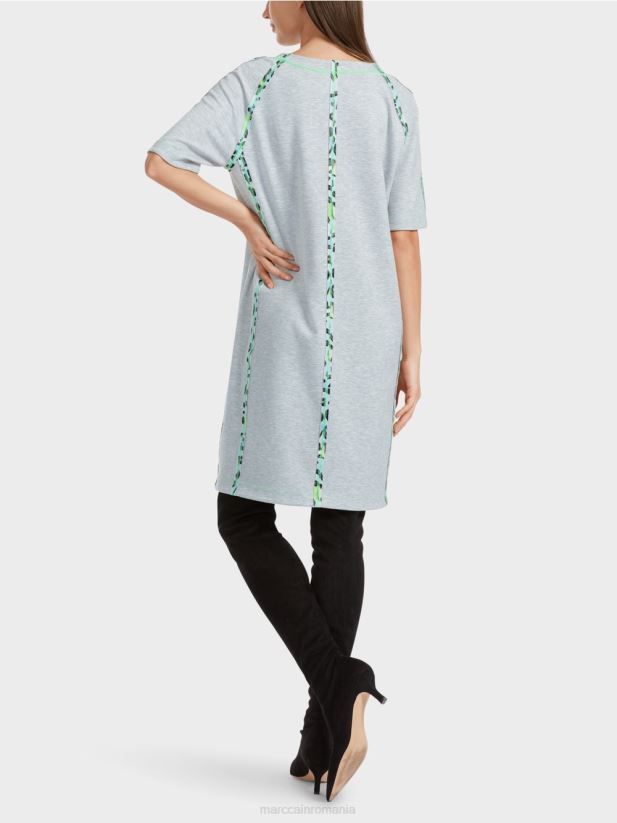 rochie cu maneci raglan Marc Cain gri argintiu îmbrăcăminte 4826HH30