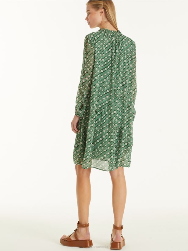 rochie cu model grafic Marc Cain mușchi verde îmbrăcăminte 4826HH129