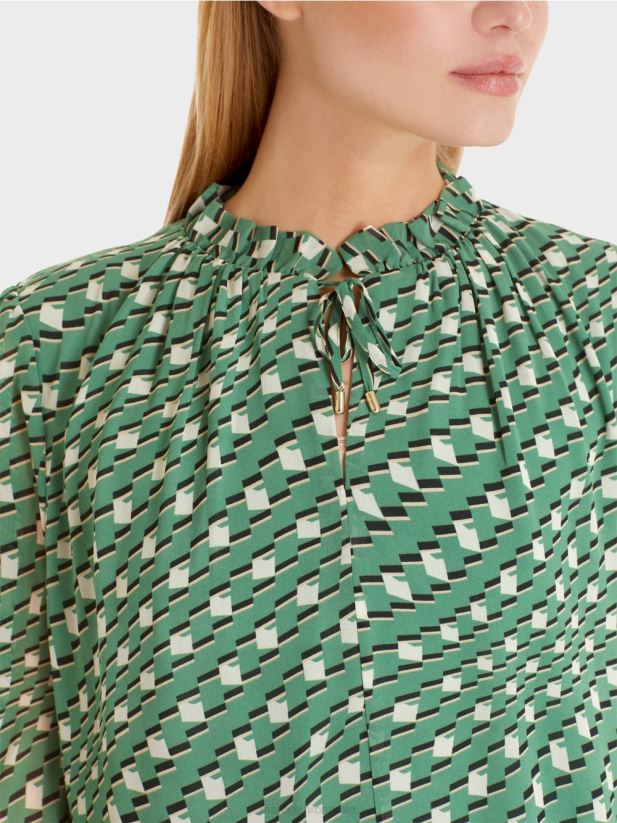 rochie cu model grafic Marc Cain mușchi verde îmbrăcăminte 4826HH129