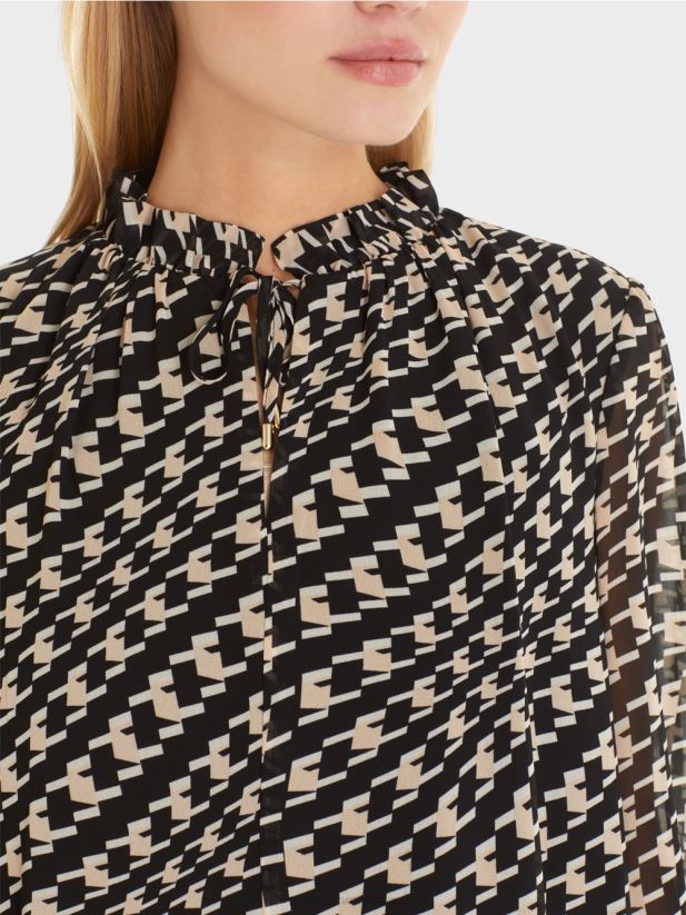 rochie cu model grafic Marc Cain negru îmbrăcăminte 4826HH126