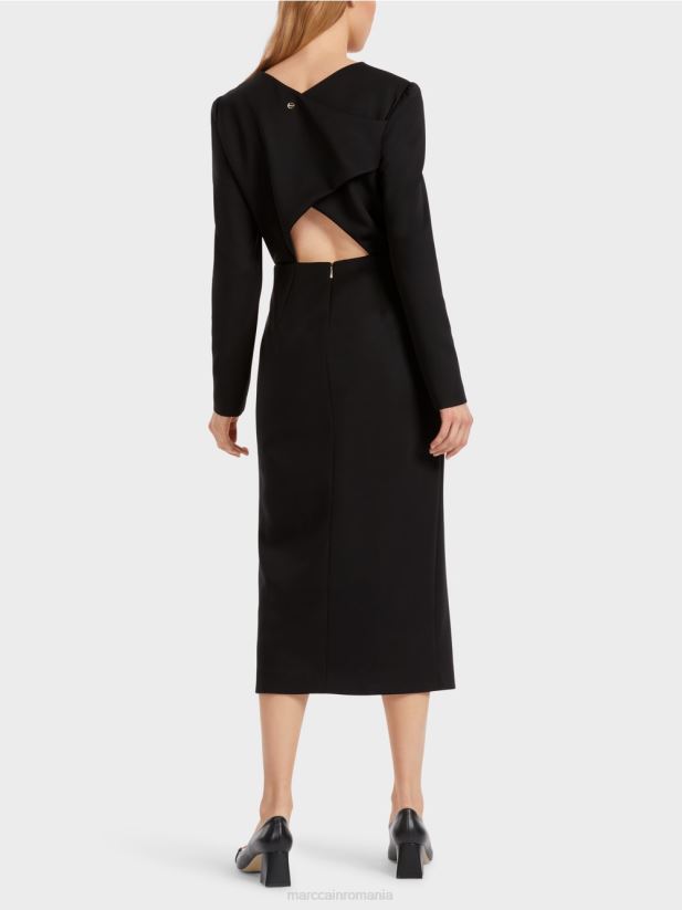 rochie cu spatele deschis Marc Cain negru îmbrăcăminte 4826HH8