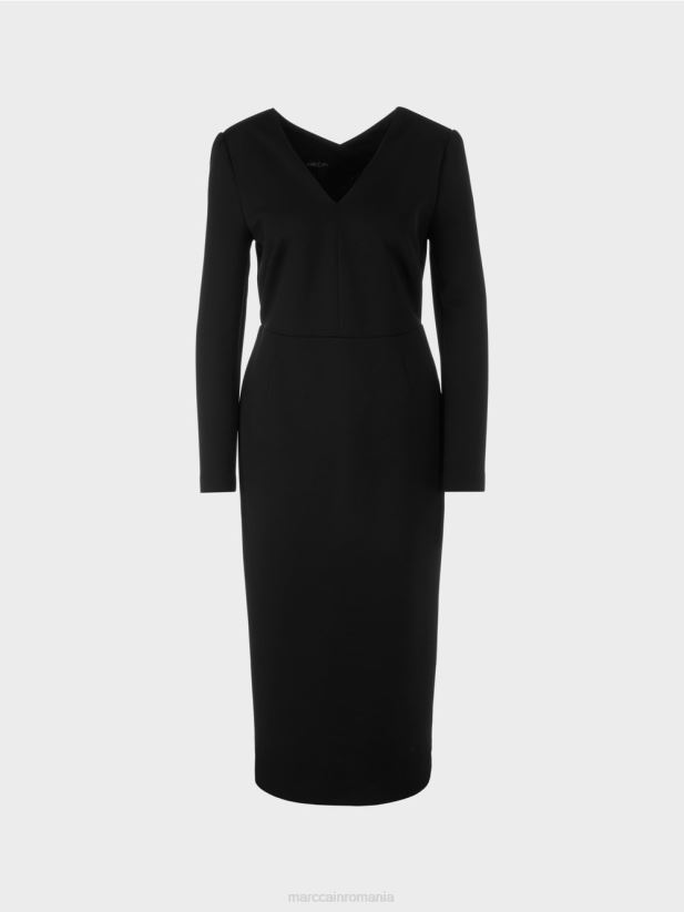 rochie cu spatele deschis Marc Cain negru îmbrăcăminte 4826HH8