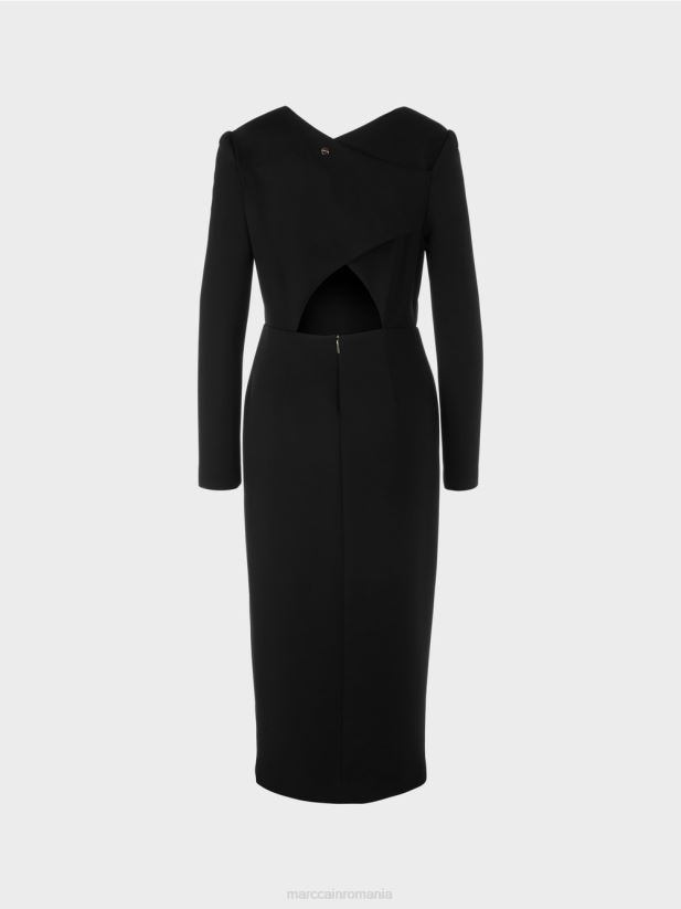 rochie cu spatele deschis Marc Cain negru îmbrăcăminte 4826HH8