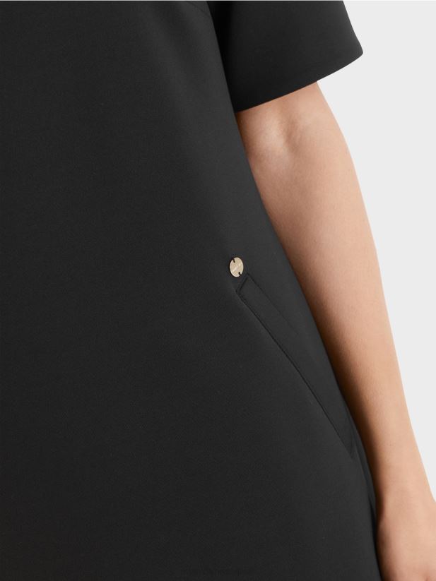 rochie cu umăr accentuat Marc Cain negru îmbrăcăminte 4826HH42