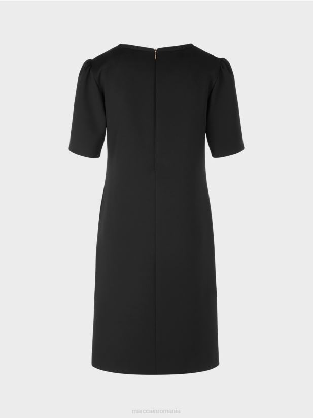 rochie cu umăr accentuat Marc Cain negru îmbrăcăminte 4826HH42