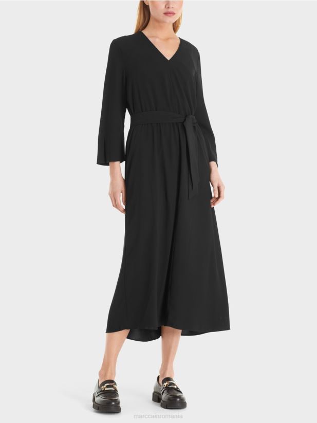 rochie curgătoare Marc Cain negru îmbrăcăminte 4826HH38