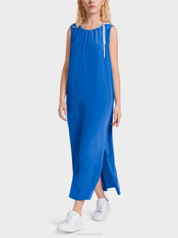 rochie de culoare simplă în formă evazată Marc Cain parașutist nou îmbrăcăminte 4826HH57