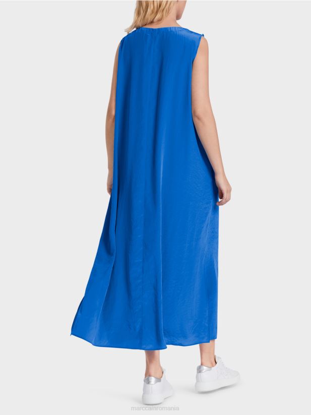 rochie de culoare simplă în formă evazată Marc Cain parașutist nou îmbrăcăminte 4826HH57