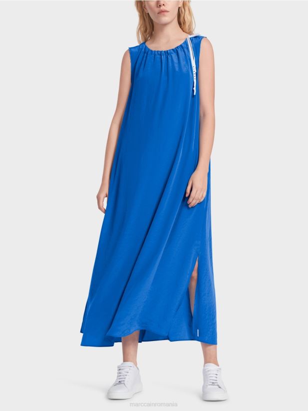 rochie de culoare simplă în formă evazată Marc Cain parașutist nou îmbrăcăminte 4826HH57