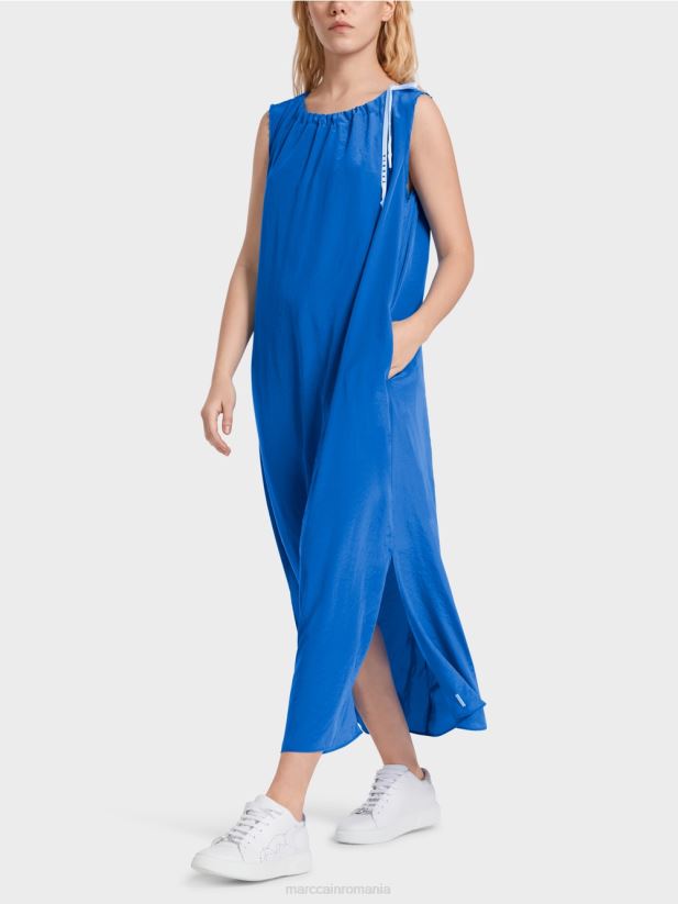 rochie de culoare simplă în formă evazată Marc Cain parașutist nou îmbrăcăminte 4826HH57